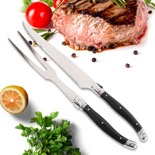 跨境现货不锈钢刀叉烧烤分肉牛排刀叉餐具沙拉刀叉外贸厨房刀具