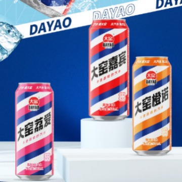 大窑汽水 果味碳酸饮料整箱装 500ml*24罐大窑嘉宾-阿里巴巴