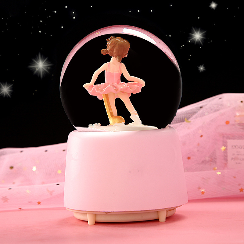 新款蓝牙水晶球 水晶球芭蕾舞音乐盒 学生礼品生日摆件批发零售