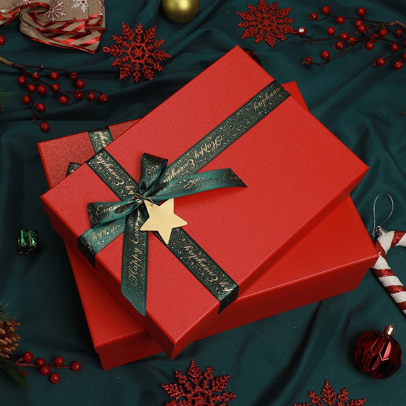 圣诞节礼物盒苹果包装盒空盒子平安夜围巾口红生日礼品盒大号