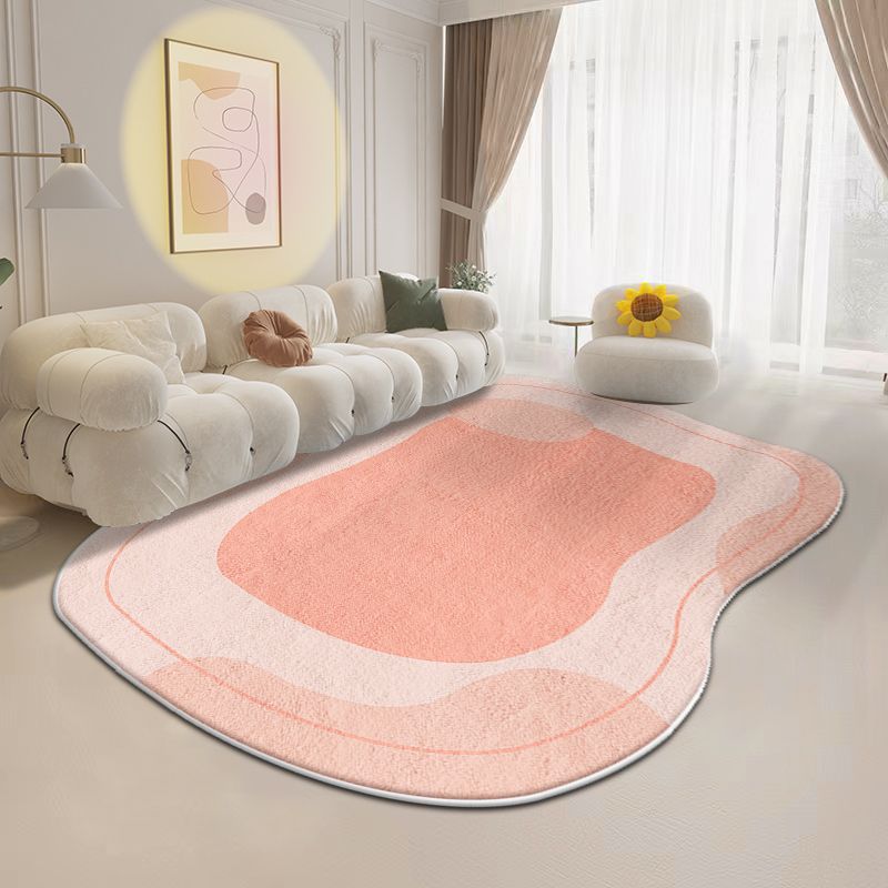 Simple Style Irregular Living Room Carpet, Household Thickened Stain-Resistant Cool Blanket Absorbent Non-Slip Cashmere-like Carpet