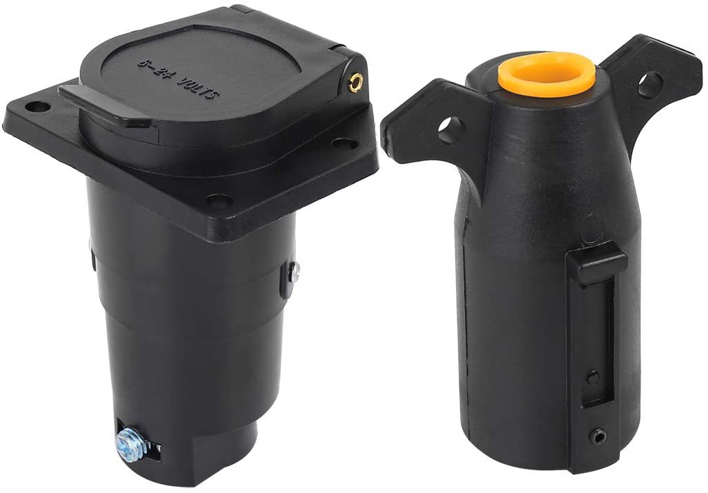 美式7芯12v拖车连接器 插头插座转换接头 卡车房车末端连接器