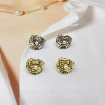 多圈眼睛珍珠手缝扣金属钮扣羽绒服袖口针织衫毛衣衬衫小香风纽扣