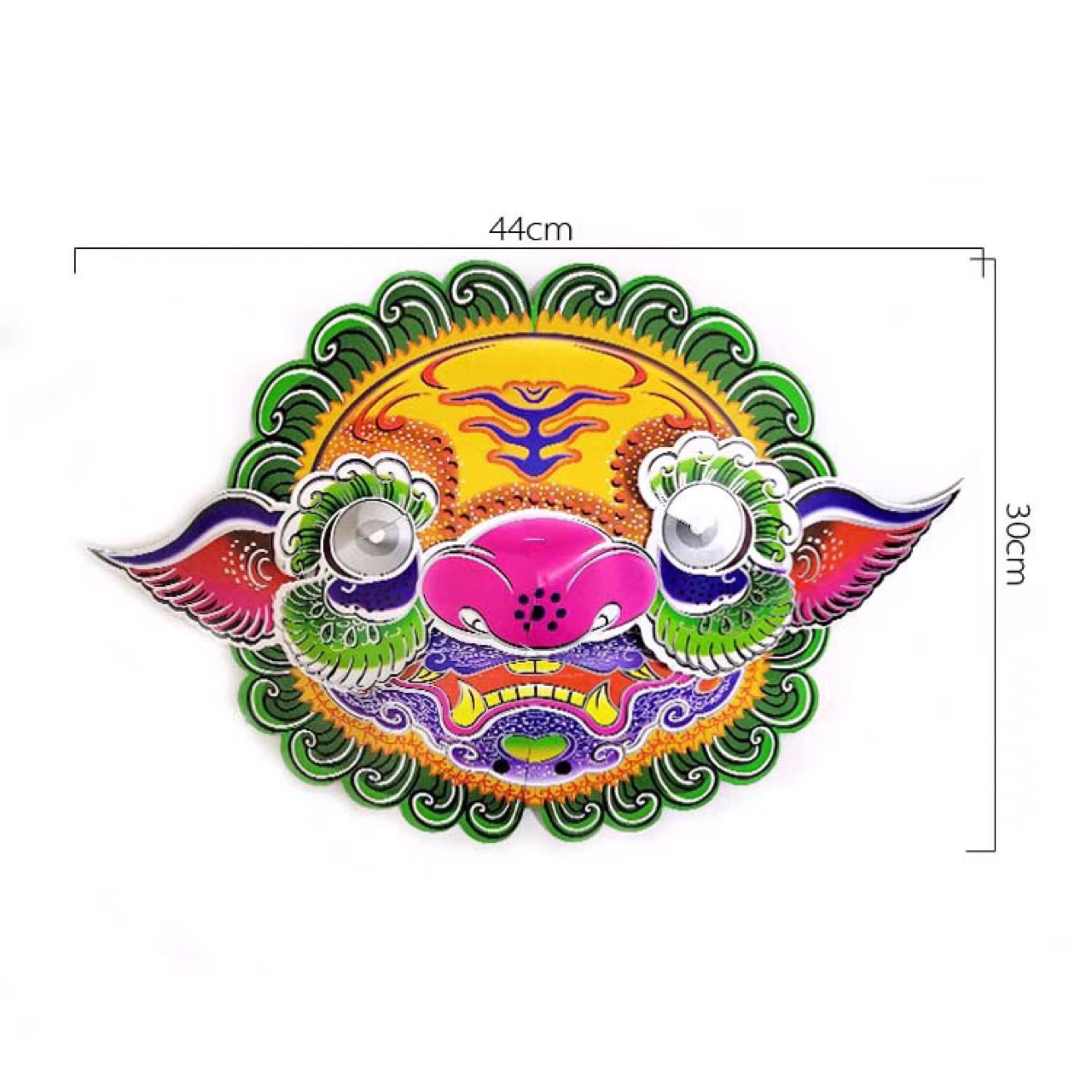 拜神用品纸扎配饰硬卡纸狮头 手工制作纸板大狮头 纸活装饰狮头