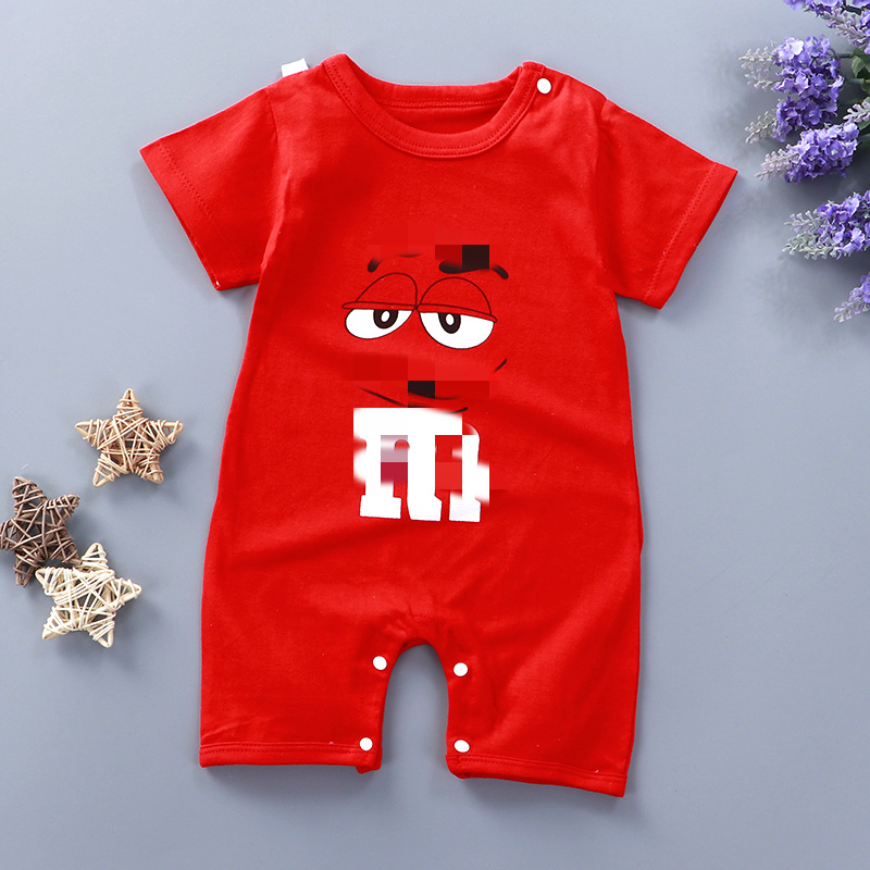 Baby Jumpsuit Romper Cotton Summer Clothing Baby Clothes Children's Short-Sleeved Newborn Jumpsuit Children's Clothing