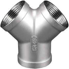 批发2/3/4/6分304不锈钢y型三通接头1/1.2/1.5/2寸内外丝三通水管