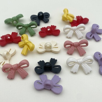 塑料蝴蝶结扣子儿童衣服毛衣开衫衬衣衬衫女装钮扣可爱彩色装饰扣