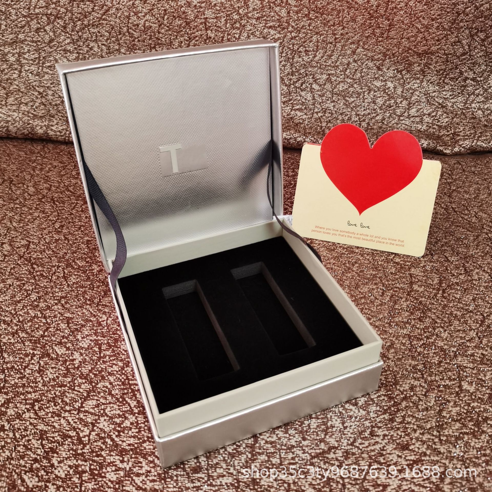 专柜t家/tf口红两支装套盒化妆品包装盒购物袋 礼盒tf口红盒 批发