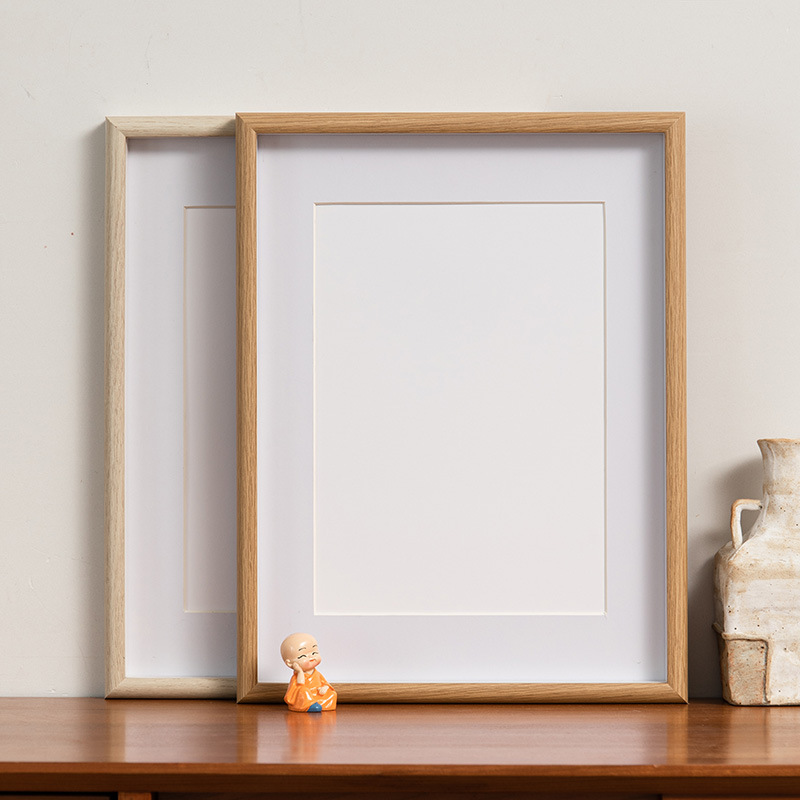 实木质书法手写空白相框书画框装裱框diy毛笔字练习8寸a4摆台