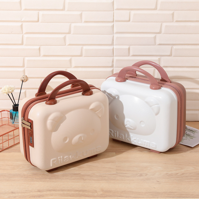 14-Inch Bear Suitcase Wholesale Hand Gift Small Mini Luggage with Password Lock Storage Makeup