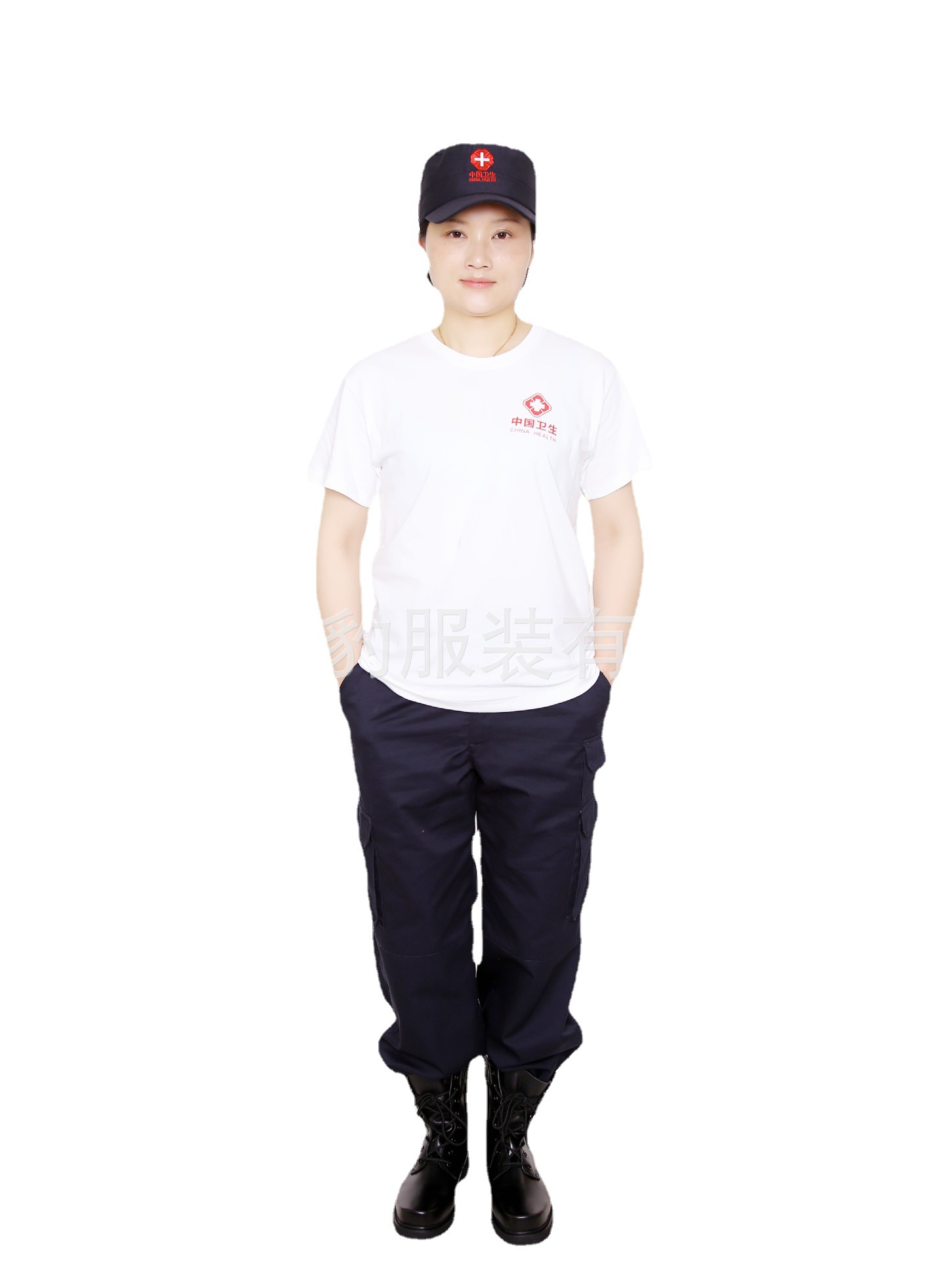 中国卫生应急救援疾控中心卫健委医院夏装圆领衫翻领t恤全套服