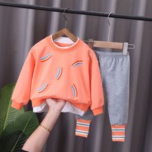 2021女宝宝春季新款童装0-4周岁两件套卡通可爱长袖套装秋季长裤