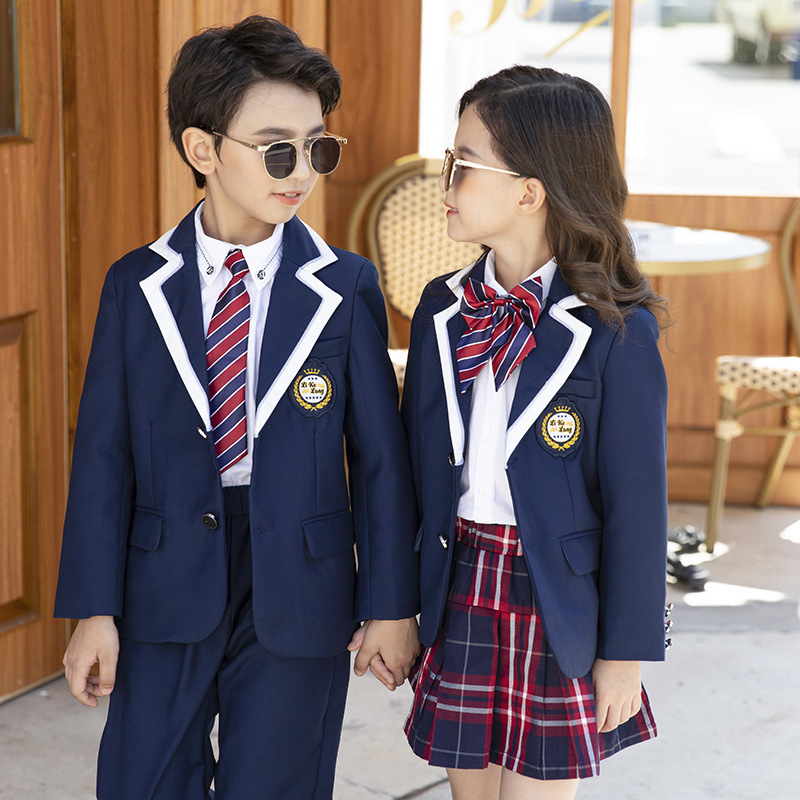 英伦风幼儿园园服小西装礼服套装贵族学校班服小学生一年级校服秋