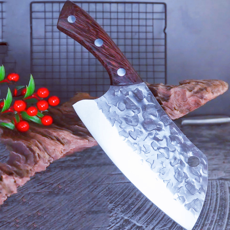 江湖地摊爆款阳江菜刀特种钢超锋利超快家用厨师专用切片刀砍骨刀