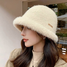 新款韩版帽子女秋冬季毛线渔夫帽针织护耳保暖盆帽显脸小水桶帽潮
