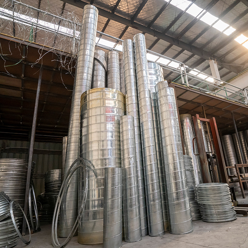 通风管道除尘烟囱白铁皮通风管大口径304不锈钢螺旋风管排烟管