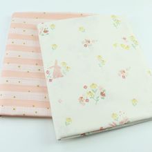 2.35米宽幅卡通花卉兔子布料 女生床品印花布 家纺被褥四件套面料