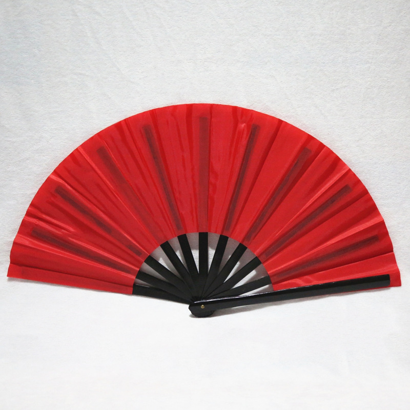 竹骨魔术扇红色太极响扇武术扇子表演中国风折扇