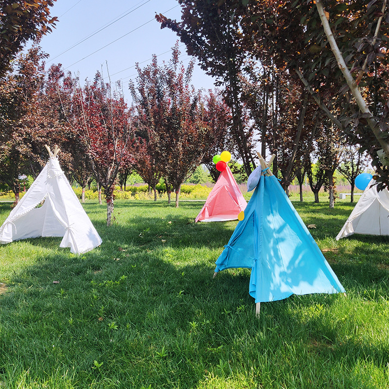 户外生日野餐印第安帐篷布置ins风儿童气球套装饰品超大云朵地毯