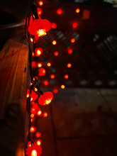 K9HX批发太阳能LED红灯笼小彩灯闪灯串灯春节过年新年家用装饰灯