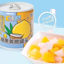 即食罐头鲜果椰果整箱罐头黄桃水罐新鲜4味品200g正品堂糖