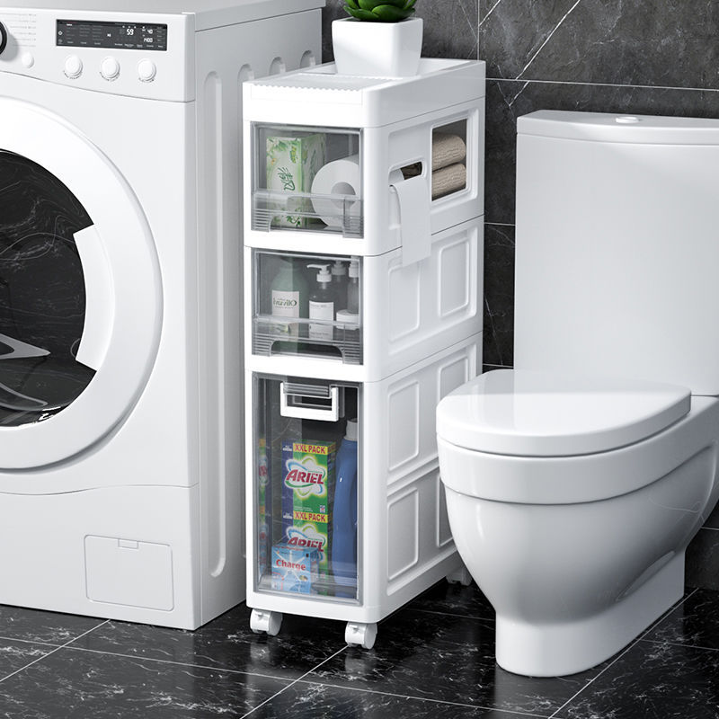 卫生间夹缝收纳柜窄缝抽屉式储物柜子洗漱台浴室厕所洗手间置物架