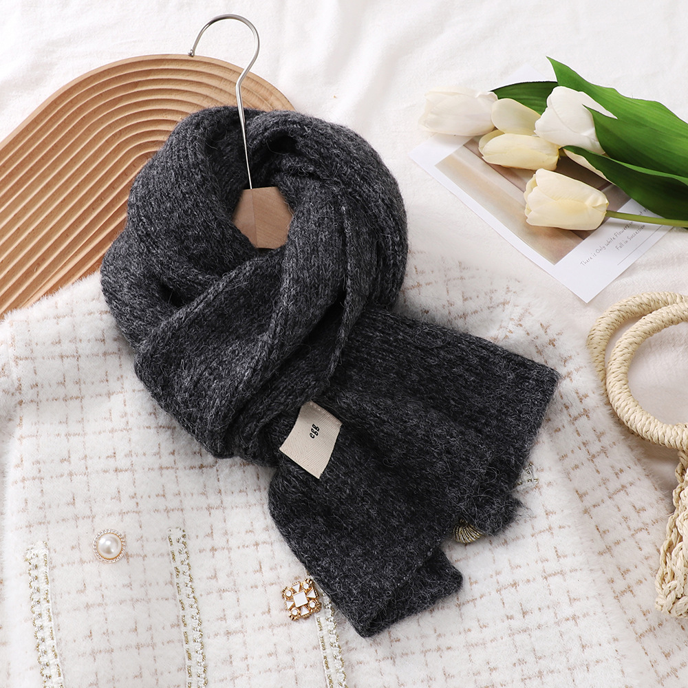 Rabbit Year Knitted Atmosphere Scarf Gift Bag New Wool Scarf Women's Thermal Long Scarf Wholesale