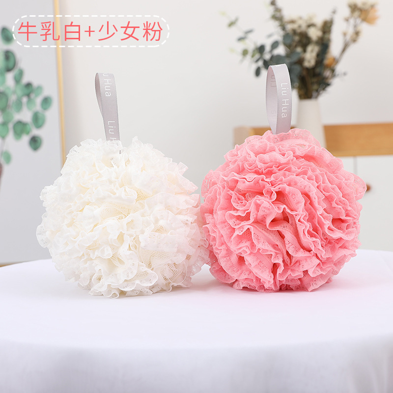 Factory Direct Supply Large Lace Girl Bath Ball Thickened Lace Bath Ball Lace Mesh Sponge