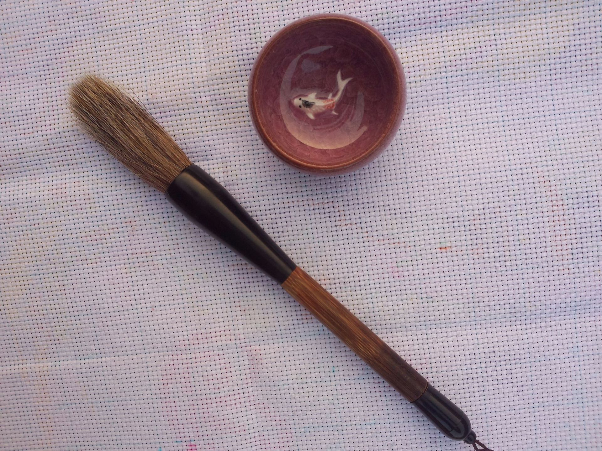 石獾毛笔大号斗笔 写意山水国画 书法对联练习