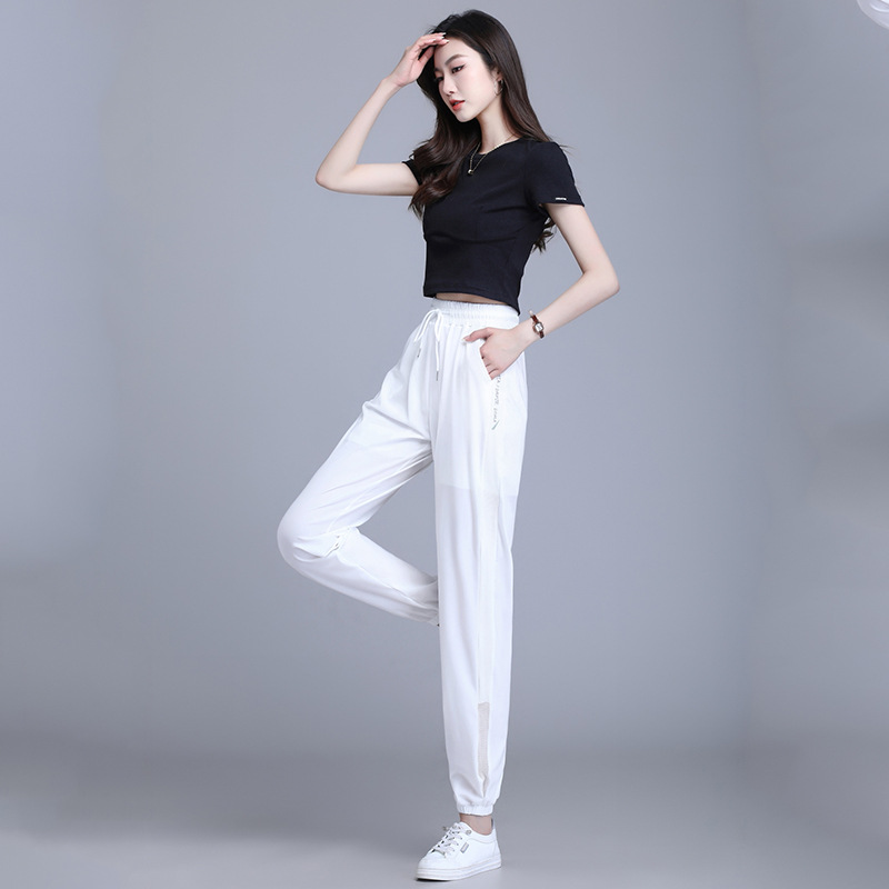 Ice Silk Quick-Dry Pants Women's Summer 2023 New Best-Seller on Douyin Mesh Casual Pants Sun Protection Sports Pants Wholesale