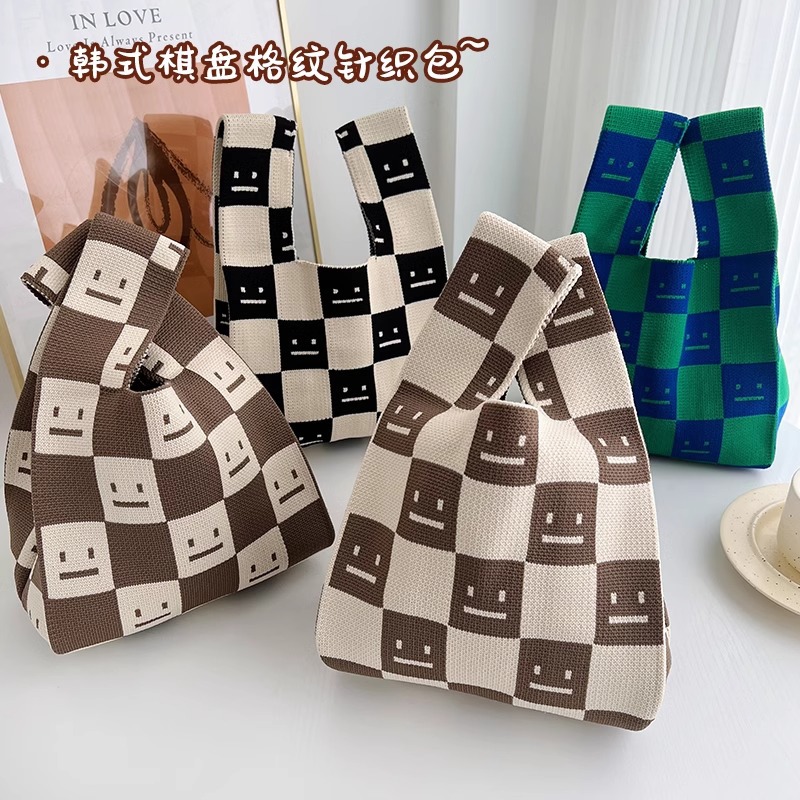 Women's Knitted Handbag New Tote Bag Cute Japanese and Korean All-Matching Working Lunch Bag Women's Handbag Shoulder Bag women bag