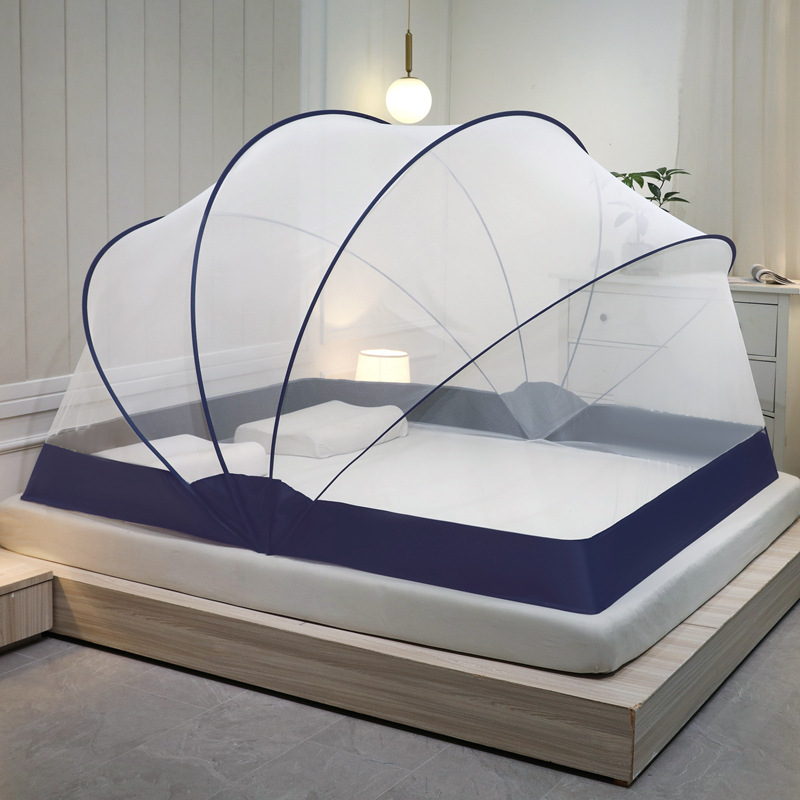 New Tik Tok Online Sensation Installation-Free Folding Mosquito Net Upgraded Steel Wire Space Top Bottomless Encryption Tent Yarn Wholesale