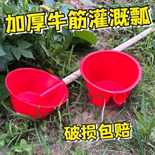 农用工具粪瓢耐摔长柄水瓢浇水灌溉熟胶牛津材质水舀子长柄特大号