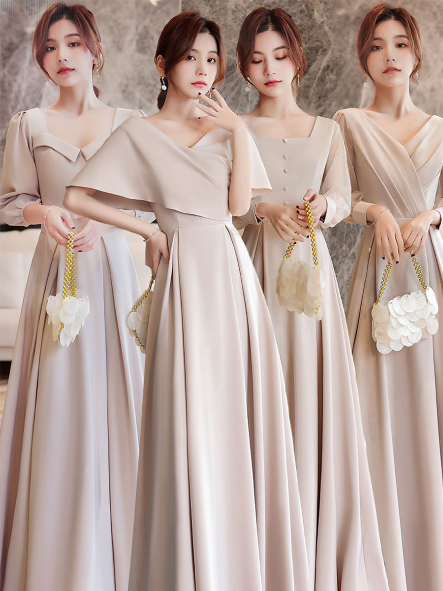 婚礼伴娘服2023新款仙气小个子简约大气姐妹团伴娘礼服女气质显瘦