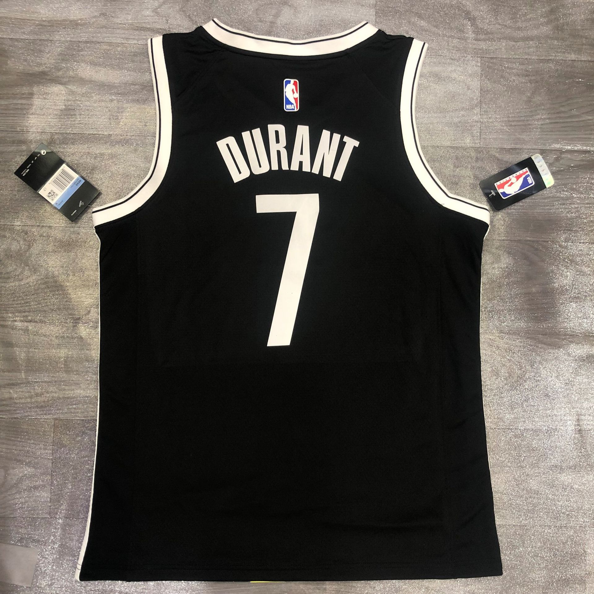 现货篮网队 黑色 白色 13号哈登 7号杜兰特篮球运动球衣速干透气