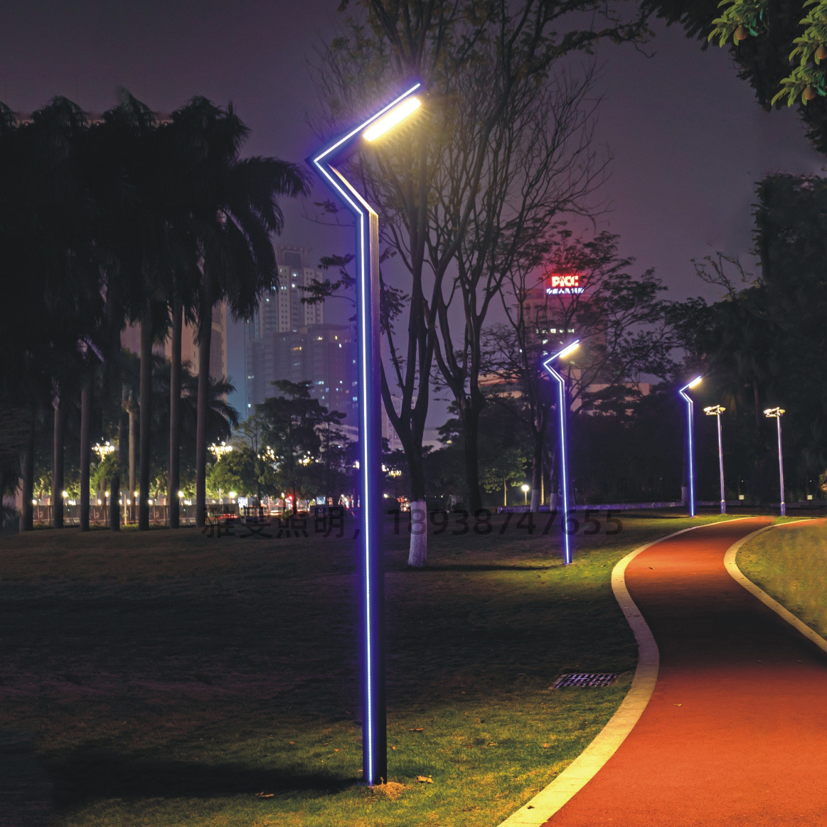 厂家批发铝型材庭院灯两侧发光 led方形景观庭院灯小区道路照明铝