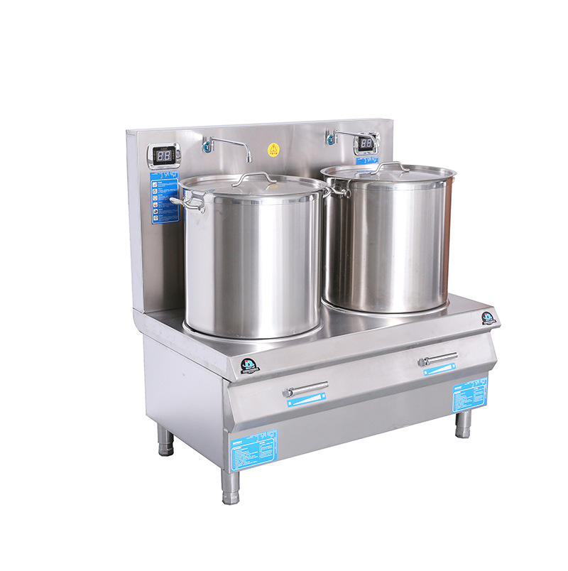 双头矮汤炉 商用大功率电磁 双眼低汤灶食堂煲熬汤烧水电磁灶设备