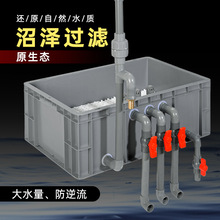 鱼池沼泽过滤箱鱼植共生系统鱼缸乌龟生态过滤器自制diy水循环盒