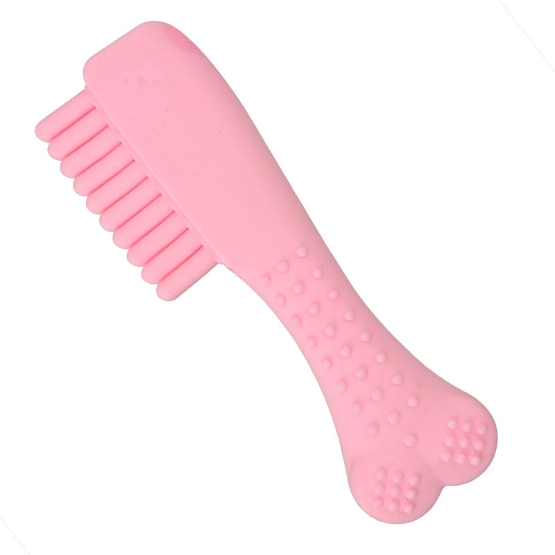 Pet Toy TPR Milk Flavor Foaming Comb Teddy Bichon Molar Tooth Cleaning Foaming Toy Factory Direct Supply