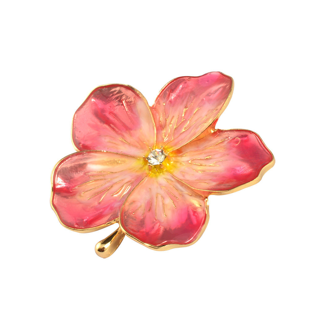 韩版新款渐变色滴油梅花胸针开衫大别针披肩扣时尚百搭胸花配饰品