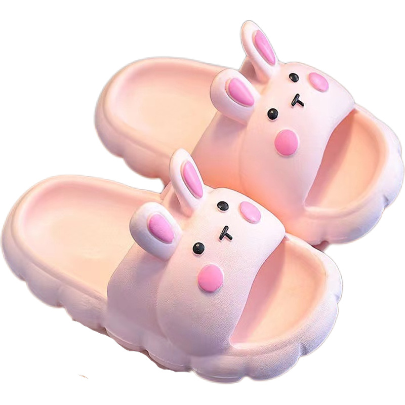 2023 New Children's Slippers Summer Boys and Girls Cute Fashion Cartoon Outerwear Rabbit Home Thick-Soled Non-Slip