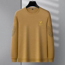 官方旗舰店暇步士2022冬季新款100%羊毛衫男圆领套头宽松纯色中青_阿