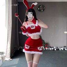 仙懿圣诞装女性感兔女郎制服套装日韩新年战袍女主播演出服装S27