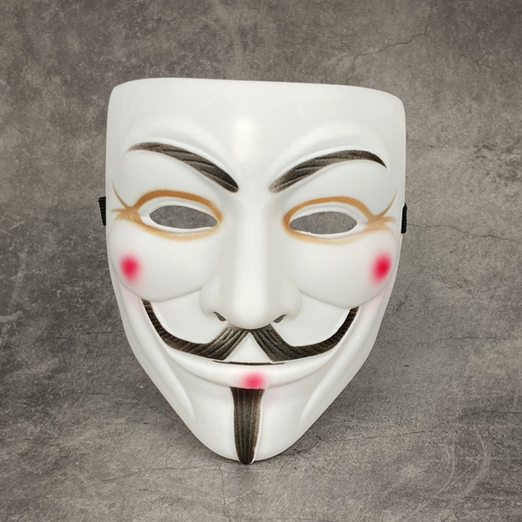 v字仇杀队面具全脸男生假面抖音同款加厚带眼线v字面具