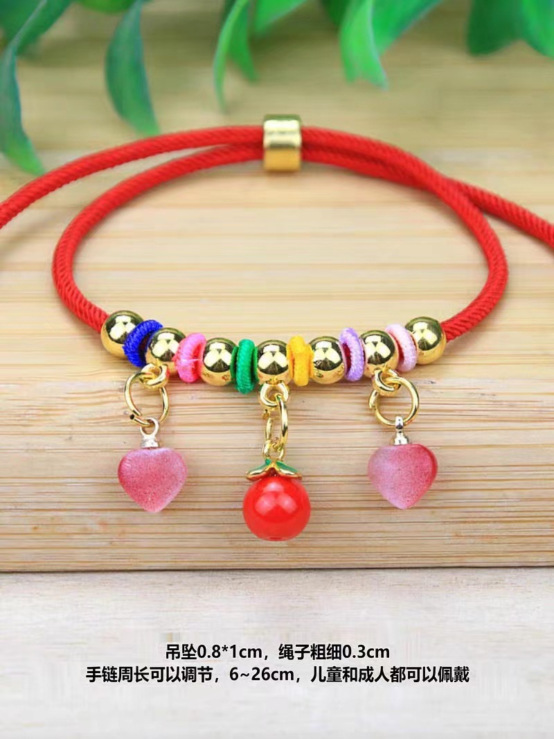 Dragon Boat Festival Bracelet Colorful Braided Rope Children Baby Hand-Woven Red Rope Colorful Wire National Style Bracelet Jewelry Wholesale