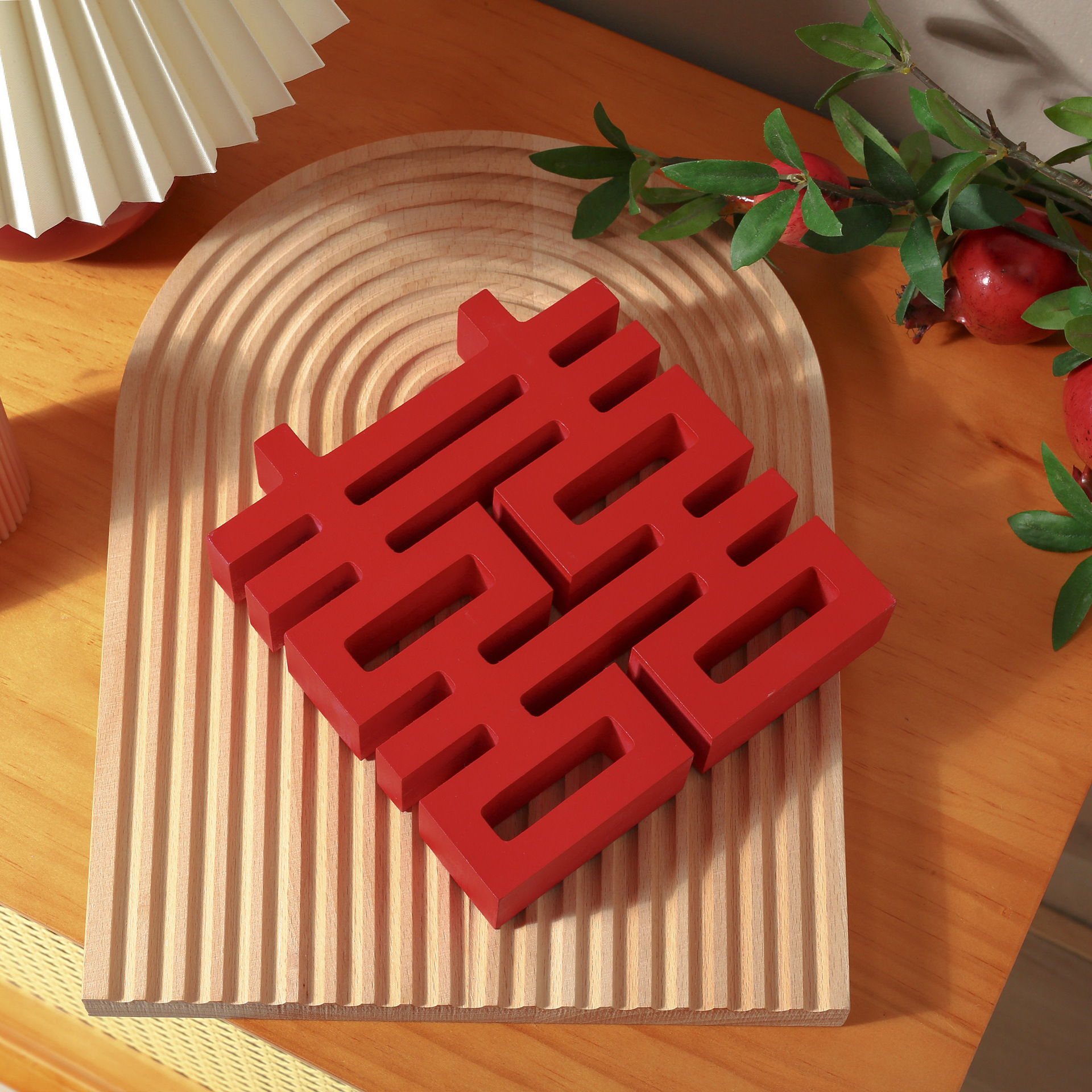 fomoday气球立体红喜字装饰品结婚中式客厅婚礼挂件婚房布置摆件