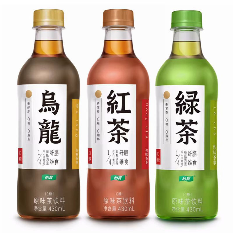 怡宝佐味茶事绿茶红茶乌龙茶整箱15瓶特价批发夏日饮品茶饮料