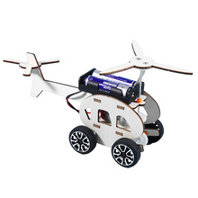 科技小制作发明电动滑行直升机儿童飞机模型diy科学实验器材料包