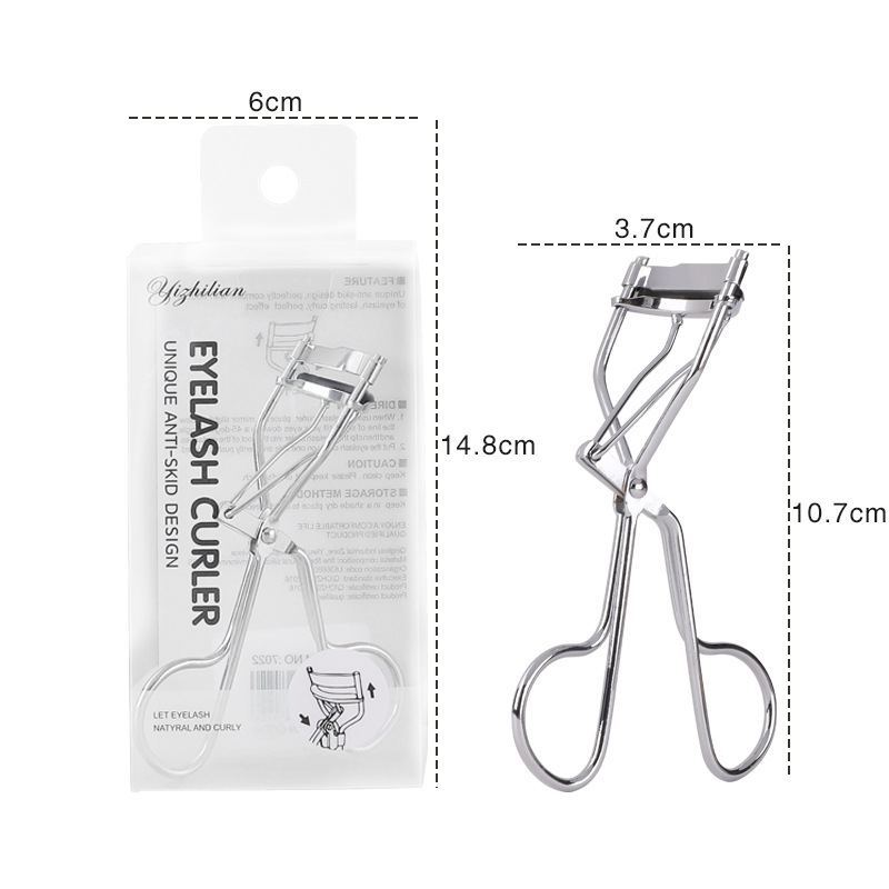 Yizhilian Eyelash Curler Wide Angle Curling Stainless Steel Eyelash Eyelash Curler Sub Beauty Makeup Tools Wholesale 7028