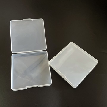 正方形透明pp塑料盒假睫毛自粘胶条迷你包装盒便携饰品小零件盒子